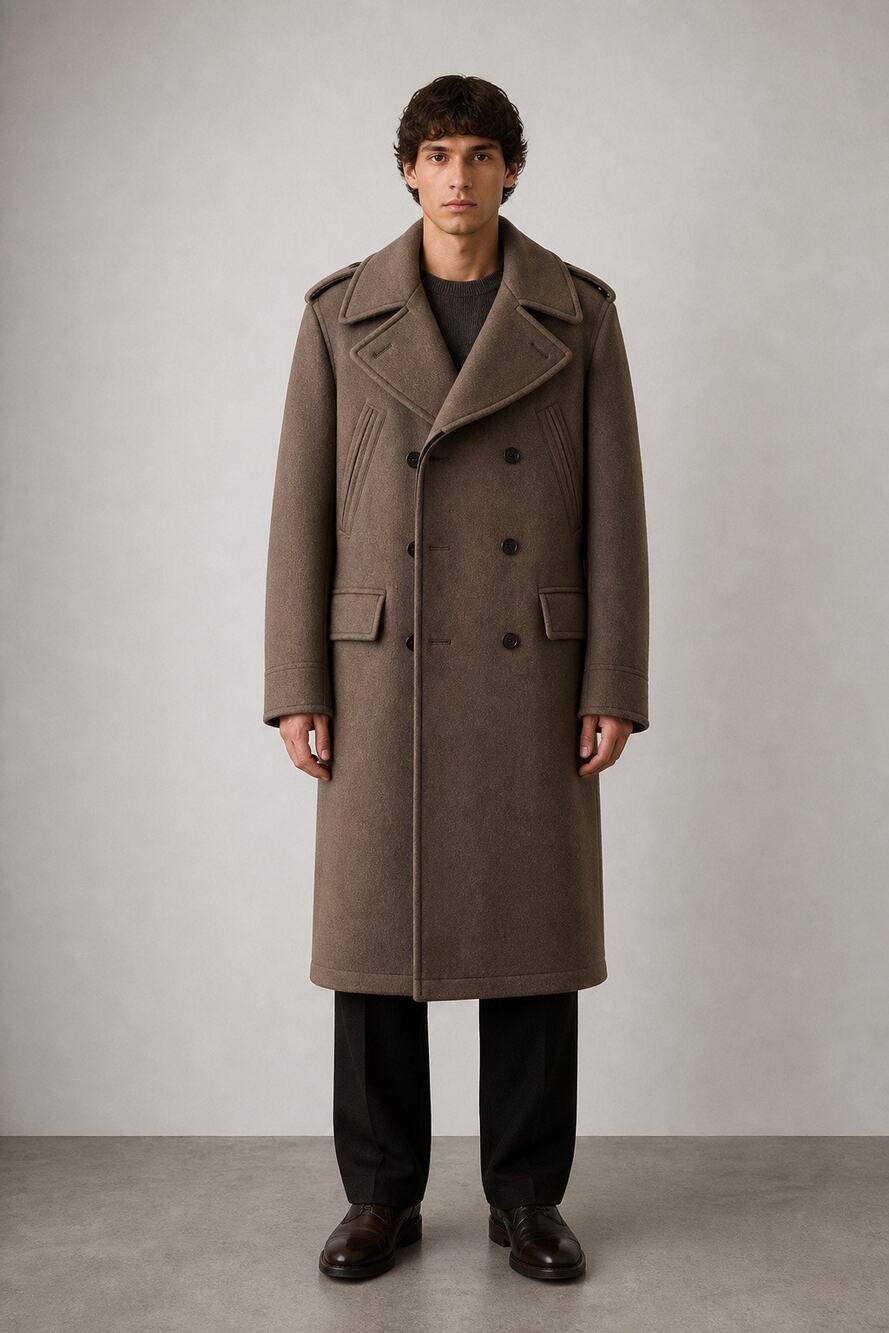 Berluti x Haider Ackerman Double Breasted Wool Coat Brown